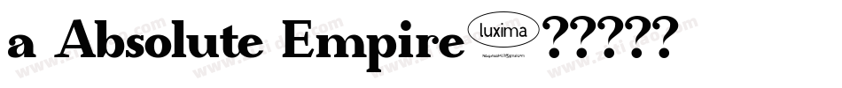 a Absolute Empire字体转换